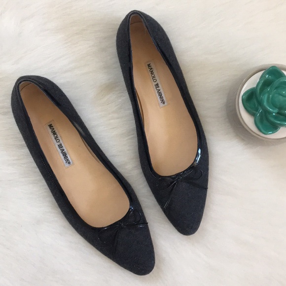 Manolo Blahnik Shoes - { Manolo Blahnik } prep textured Flat shoe w/ bow